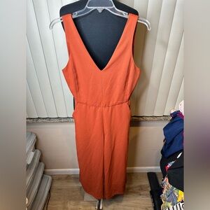 Shinestar Terracota Sleeveless Wide leg Bow Back Jumpsuit Size Medium
